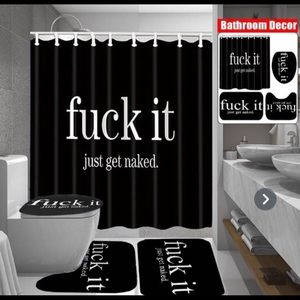 NWT Fuck It Just Get Naked Bath Rug Shower Mat